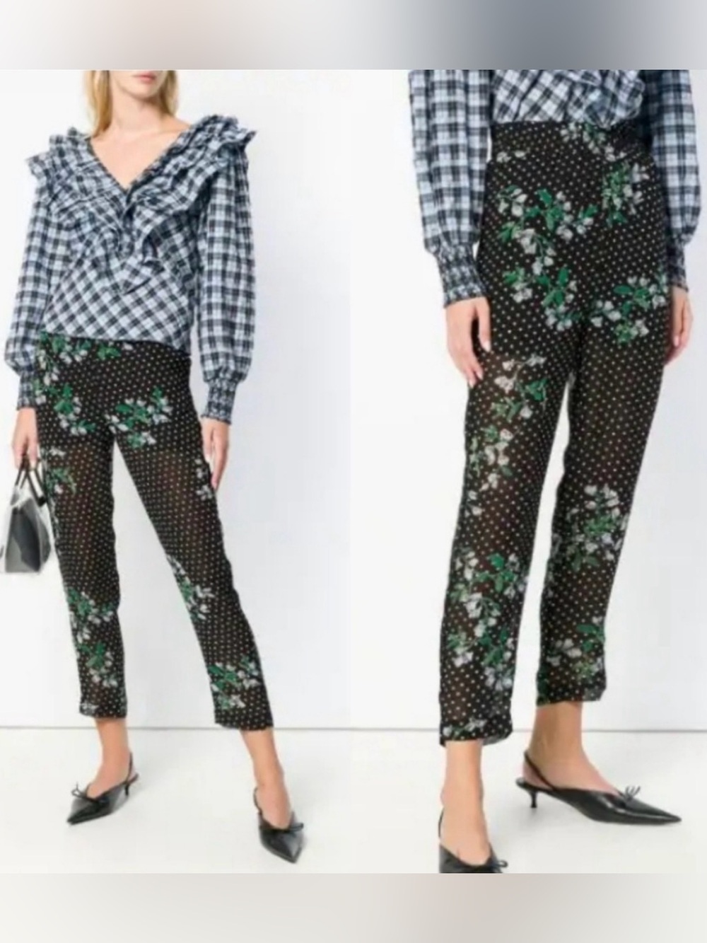 Ganni polka dot sheer pants